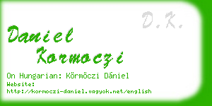 daniel kormoczi business card