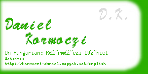 daniel kormoczi business card